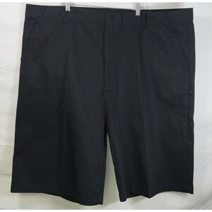NWT Access Khaki Big & Tall Flat Front Men's Work Shorts - Black Size 54" X 13"